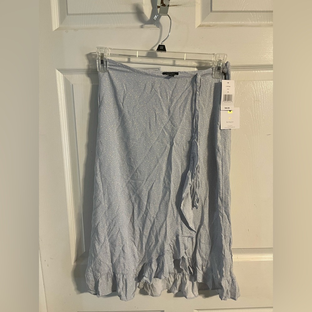 Elegant Asymmetrical Light Blue Skirt